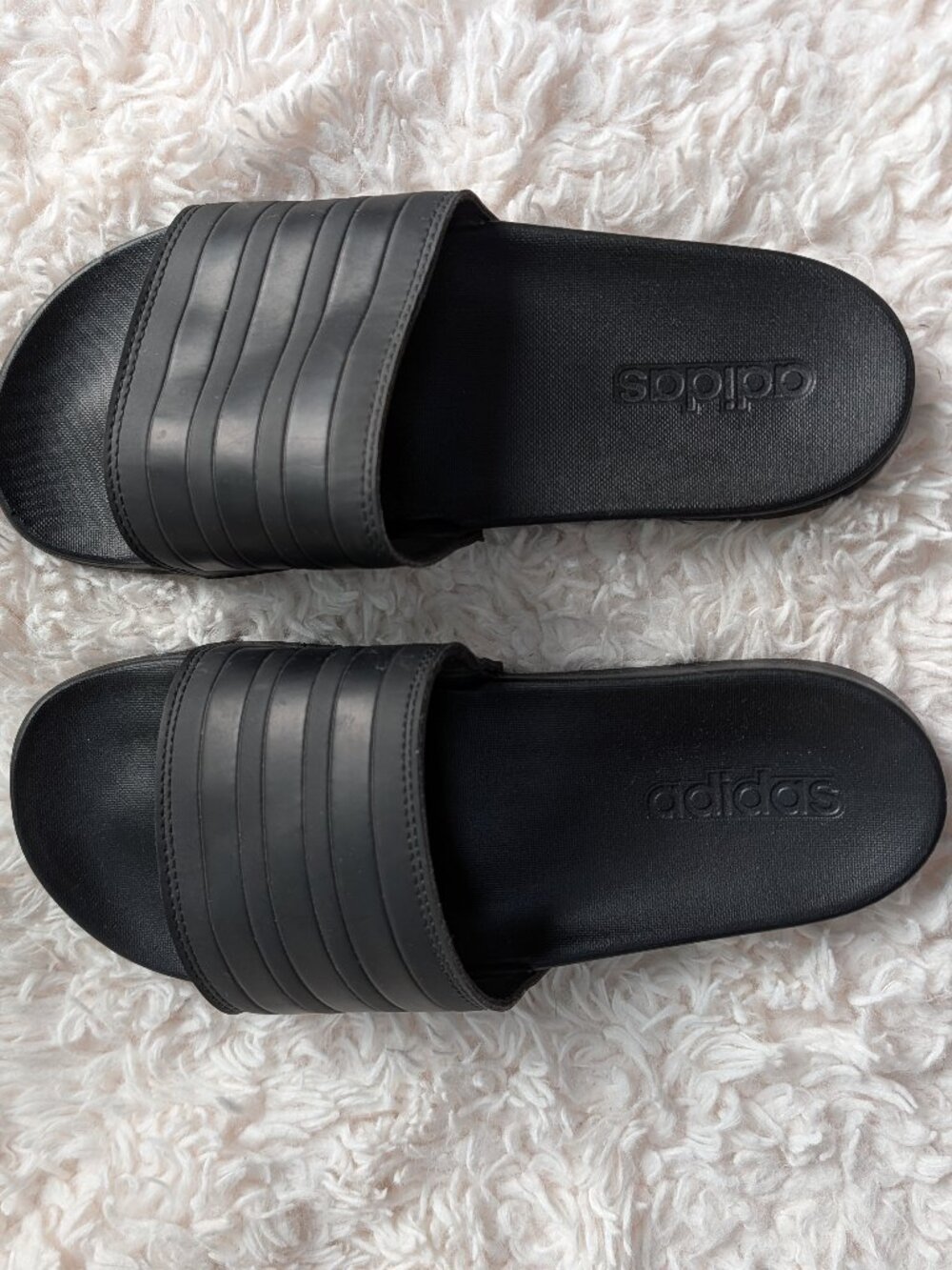 Adidas Adilette Comfort Triple Black Slide Sandals Size 9